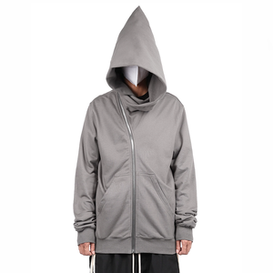 Logotipo de impresión personalizada Zip up Drop Shoulder Hoodie Cotton Streetwear Ropa de invierno Acid Wash Hoodie para hombres - Product Image 1