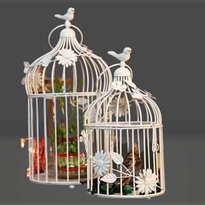 กรงสัตว์เลี้ยงสีขาวแบบคลาสสิกเคลือบผงสินค้าให้เป็นของขวัญสำหรับเทศกาลสินค้าคุณภาพสูงราคาโรงงานโดยตรงของตกแต่งบ้าน - Product Image 5