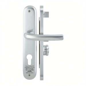 Ensemble de plinthes longues HOPPE en aluminium Tokyo 1710/273P F1 PZ 72 mm DIN Gauche/Droite pour salles de bain - Product Image 3