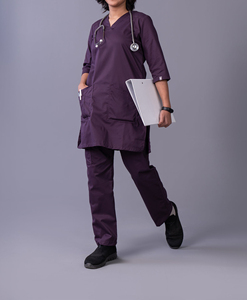 Uniforme Médico Clásico para Mujer, Uniforme de Enfermera de Verano, Conjunto Personalizado Lavable de Manga Corta con Spandex, Uniformes de Hospital - Product Image 6