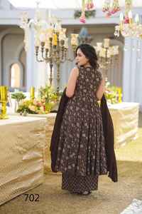 2025 elegante diseñador de seda Kurti Bottom Dupatta colección bellamente impresa ropa India pakistaní para fiestas de invierno 3 uds - Product Image 3