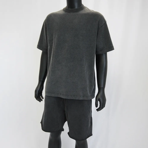 T-shirt de sport Oem surdimensionné Élastique en coton Spandex T-shirt ajusté d'entraînement Fitness musculaire personnalisé Sport Slim Fit pour hommes - Product Image 2