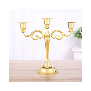 Traditional Style Gold Plated Candle Holder Best Selling Wedding Decorative Tabletop Candle Holder Manufacturer From India - Product Image 6