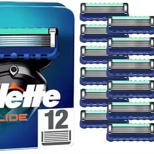Para cuchillas de afeitar ProGlide, 12 cuchillas de repuesto para afeitado en húmedo para hombres con cuchilla de 5 pliegues fabricada en Alemania - Product Image 3