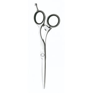 Ciseaux de salon de coiffure fantaisie avec repose-doigt réglable ciseaux de salon de beauté en acier inoxydable couleur argent - Product Image 5