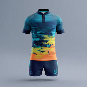 Uniforme de rugby en polyester 100% sublimé, vêtements de sport, polo de football, maillot de rugby, haut unisexe - Product Image 2