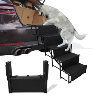 Rampe de voyage pour chien CanboPet OEM pour voiture, large, 4 ou 5 marches, escalier pliable pour animaux de compagnie pour SUV, camionnette et camping-car