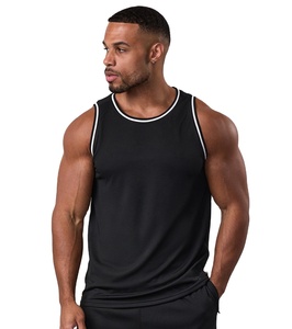 Verano de moda de tela de lana cuello redondo sin mangas de Color sólido camiseta sin mangas personalizada para hombres Fitness gimnasio chalecos camisa para hombres - Product Image 1