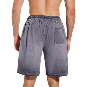 กางเกงขาสั้นผู้ชายแบบย้อมสีคุณภาพสูง |   ออกแบบตามสั่ง ผลิตจากผ้าฝ้าย 100% |   ผ้าเนื้อบางเบา ระบายอากาศได้ดี โรงงานขายส่งแบบ OEM - Product Image 4