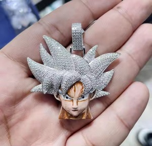 925 <b>Silver</b> Fine Jewelry <b>Pendants</b> & Charms Iced Out Cartoon Character <b>Pendant</b> Moissanite Diamond Hip Hop <b>Pendant</b> for Him - Product Image 1