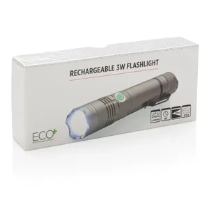 ไฟฉายแบบชาร์จได้ 3W ดีไซน์เฉพาะตัว พกพาสะดวก ไฟฉาย LED - Product Image 3