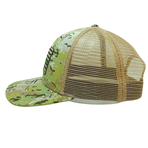 Sombrero de Camionero de Camuflaje con Logo de Parche de Goma Personalizado Hecho en Vietnam Impresión de Cinta Interior Ajuste Ajustable Gorras Malla Trasera Casual L01 - Product Image 3