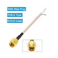 Câble Pigtail SMA Femelle à une extrémité de 15 cm pour soudure sur PCB, RG316, pour Routeur WiFi Sans Fil, GPS, GPRS, Connecteur Jackplug à faible perte