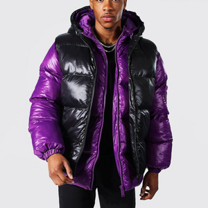 Offre Spéciale OEM : Ensemble 2-en-1 Gilet Sans Manches et Doudoune Brillante à Col Montant en Tissu Canvas pour Homme – Mode Personnalisée - Product Image 1