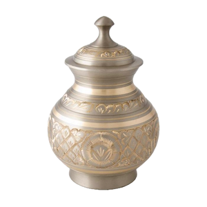 Traditional Large Metal Brass Cremation Urn <b>for</b> Adult Human <b>Ashes</b> Funeral Supplies & <b>Keepsake</b> Storage Casket - Product Image 3