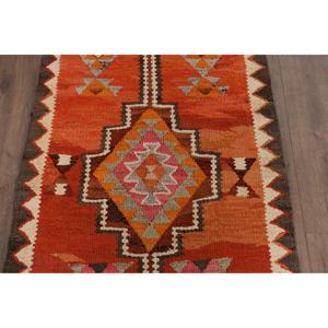 Vintage 2.7x8.4 ft Rug, <b>Runner</b> Turkish Rug, <b>Red</b> Plants & trees Wool Rug - Product Image 3