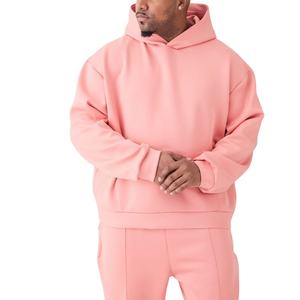 เสื้อมีฮู้ดซิปซับในผ้าฝ้ายผ้าฟลีซโอเวอร์ไซส์พิมพ์ลายพื้นสำหรับผู้ชายคุณภาพสูง - Product Image 1