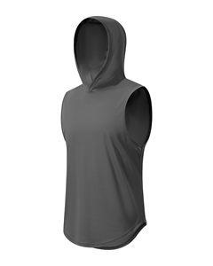 Sweat-shirt sans manches pour homme pour la salle de sport, la musculation, logo personnalisé, mélange polyester/coton, design avec poche - Product Image 4