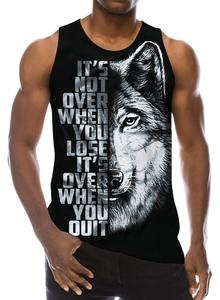 <b>Mens</b> 3D Print Tank Top 100 % Cotton Breathable Sleeveless Shirt For Gym Training Workout Fitness Casual Summer Wear Plus Size - Product Image 4