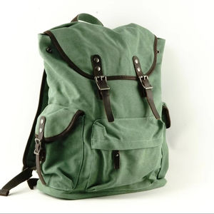 กระเป๋าเป้หนังแคนวาสสุดหรู ระดับพรีเมียม สำหรับเดินทาง ท่องเที่ยว เดินป่า ไปโรงเรียน ใส่แล็ปท็อปได้ ความจุขนาดใหญ่ ใช้ได้ทั้งชายและหญิง รุ่น LCBP-0100 - Product Image 1