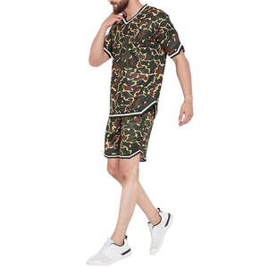 Conjuntos de camisa y pantalones cortos para hombre hechos a medida Conjunto de pantalones cortos y camisetas transpirables ligeros de alta calidad para hombre - Product Image 3