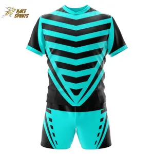 2024 Neueste Design Sublimated Hot Sale Custom Dickes neues Rugby-Shirt mit Shorts Uniform Set