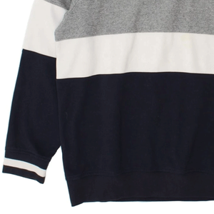 Men's Multicoloured Colourblock Crew Neck Cotton Blended Casual Sweatshirt Basics <b>Jumper</b> Top - Product Image 4