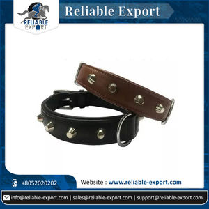 Collar de perro mascota de cuero genuino hecho a mano con picos collares personalizados para perros - Product Image 6