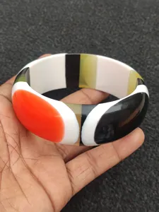 Glassy Resin Bangle Bracelets Smooth Polished for Stylish Daily Use Bright Resin Bangles for Women Accessories for Summer Look - Product Image 5
