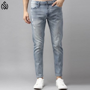 กางเกงยีนส์ผู้ชายสไตล์วินเทจแบบใหม่ ล้างสี คุณภาพดี สีพื้น ซักได้ ราคาถูก - Product Image 1