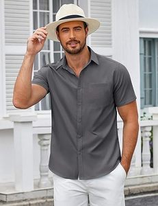 Chemise hawaïenne pour homme à manches courtes imprimé floral Robe pour homme Chemises formelles Chemises décontractées pour homme Chemise - Product Image 1