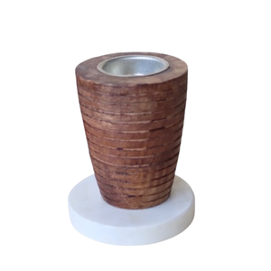Nouveau brûleur d'encens indien en métal plaqué or de petite taille, base en bois de santal, distributeur de bakhoor écologique pour la maison, usage religieux - Product Image 4