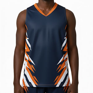 Nouvel arrivage : Maillot de basketball personnalisé pour l'entraînement sportif, imprimé par sublimation, respirant, sans manches, léger, pour équipe - Product Image 1