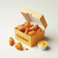 Emballage alimentaire jetable personnalisé en papier pour poulet frit, chewing-gum, croustilles, aliments pour bébés, avec revêtement UV, gaufrage, recyclé