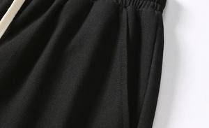 Shorts en coton personnalisés à taille élastique pour hommes, broderie en gros, mélange de coton et polyester, décontracté, livraison DDP en coton éponge français - Product Image 3