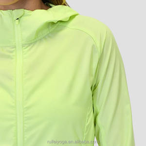 Custom Lightweight hoodies Solid Color 100% Polyester Soft Shell Hooded Women Running Waterproof <b>Camping</b> <b>Windbreaker</b> Jacket - Product Image 6