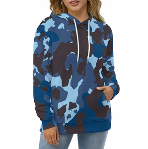 Sudadera con capucha de camuflaje para hombre bordada personalizada al por mayor 2025, transpirable, de secado rápido, manga larga, patrón sólido, 100% algodón forrado - Product Image 4