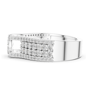 1.005 CT Round Cluster Lab Diamond <b>Ring</b> for Women VVS-VS EF Clarity 18KT, 14KT, 10KT Gold & 925 Silver Rose, Yellow, - Product Image 5