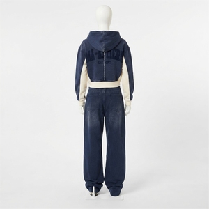 Conjunto Deportivo de 2 Piezas para Mujer Ma-Attiera, Sudadera con Capucha y Pantalones, Tejido de Punto, Manga Larga, Corte Regular, Cinturón Bordado, Estilo Vintage - Product Image 4