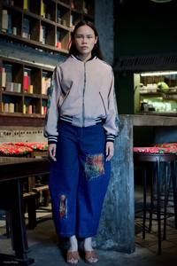 เสื้อโค้ทขนดานผ้าฝ้าย100% สำหรับผู้หญิงที่สง่างามจากเวียดนามสไตล์สตรีทแวร์ที่มีคุณภาพสูงตกแต่งลวดลายพิมพ์ลาย - Product Image 5