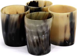 Vidrio de chupito de ágata de cuerno natural hecho a mano de diseño antiguo de calidad de exportación para copa de cuerno de ágata de oso para Bar de India. - Product Image 3