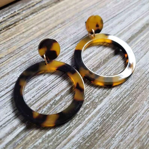 Pendientes de Resina Bordados a Mano, Joyería de Moda de Acero Inoxidable para Mujeres y Niñas, Estilo Clásico para Bodas, Alta Calidad - Product Image 1