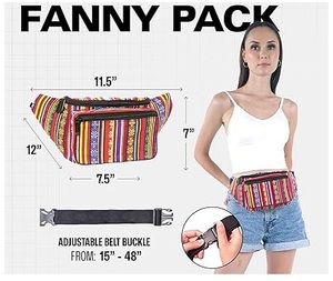 Sac banane élégant à blocs de couleurs Sac banane personnalisable avec bretelles de taille Sac à dos populaire pour le sport - Product Image 2