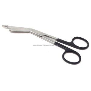 Tijeras para Vendajes Lister Alemanas de Alta Calidad, 5.5 Pulgadas, Acero Inoxidable, Mango Negro, Tijeras Quirúrgicas Manuales Duraderas para Enfermeras, OEM ODM - Product Image 4