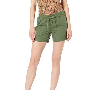 Shorts Altos Casuales para Mujer, 100% Algodón Transpirable, Ecológicos, de Secado Rápido, Textura Suave, Cómodos para Usar Todo el Día - Product Image 1