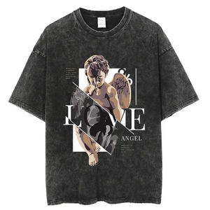 Camiseta cuadrada de calidad 300GSM para hombre, camiseta personalizada con serigrafía, camiseta de gran tamaño de algodón pesado 100%, diseño de camiseta de peso pesado - Product Image 5