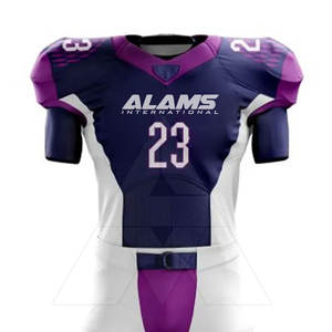 Ropa deportiva Uniforme de fútbol americano de color sólido Uniforme de fútbol americano hecho a medida de secado rápido - Product Image 3
