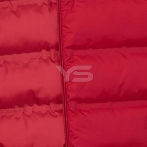 Veste d'hiver pour homme, antibactérienne, col montant, sans manches, matelassée, fermeture éclair, style décontracté chic, motif uni, logo sur le devant - Product Image 4