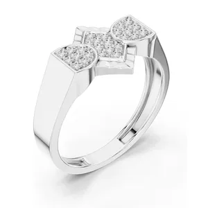 Bague pour femme en diamant de laboratoire et moissanite 0,262 CT, clarté VVS-VS EF, or 18 carats, 14 carats, 10 carats et argent 925, rose, jaune, blanc - Product Image 4