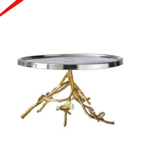 Top Selling Golden Finished Round Shape Metal <b>Cake</b> <b>Stand</b> for Party Weddings - Product Image 2